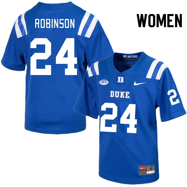 Women #24 Kimari Robinson Duke Blue Devils College Football Jerseys Stitched Sale-Royal